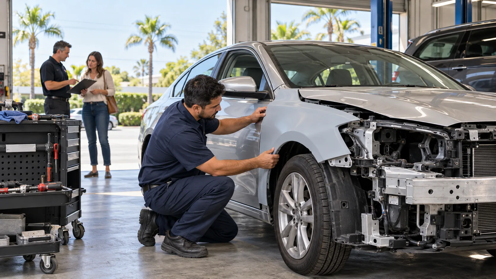 Collision repair in california process costs and what to expect