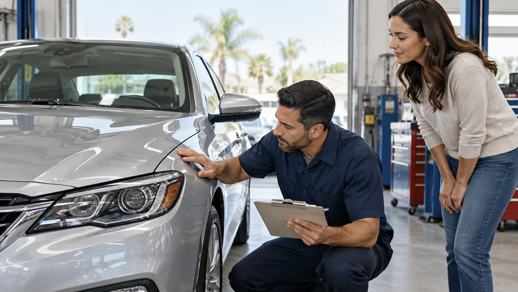 Post repair inspection checklist after collision repair