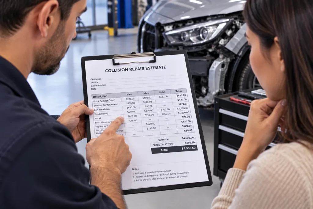 collision repair estimate